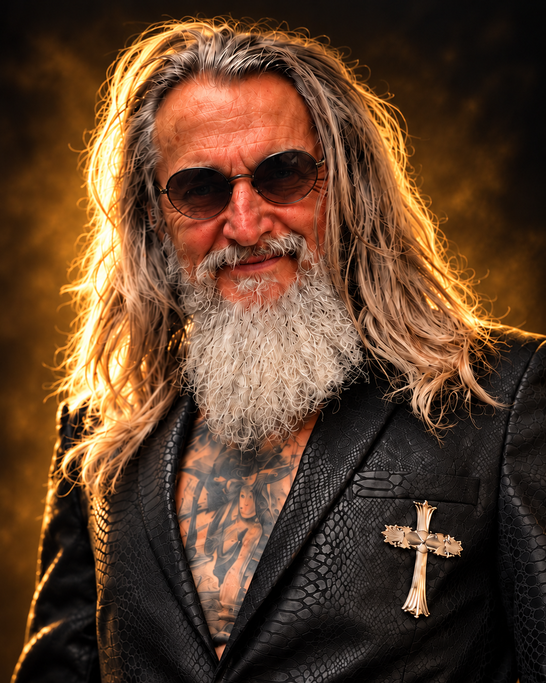 Christian Gebhardt, der Künstler hinter CG Soundworks, im schwarzen Sakko mit Sonnenbrille